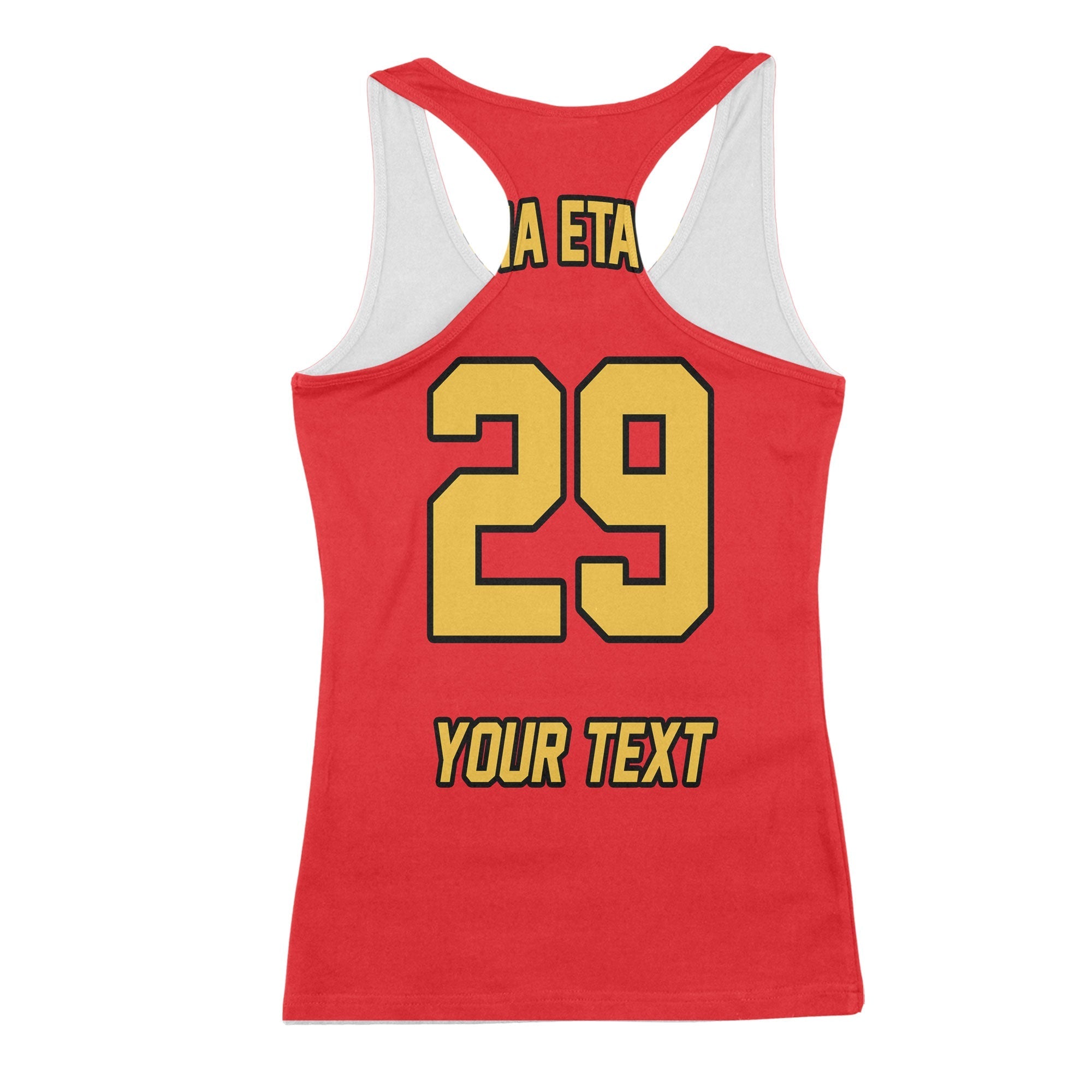 Fraternity Tank Top - Personalized Alpha Eta Rho Racerback Tank Original Red Style