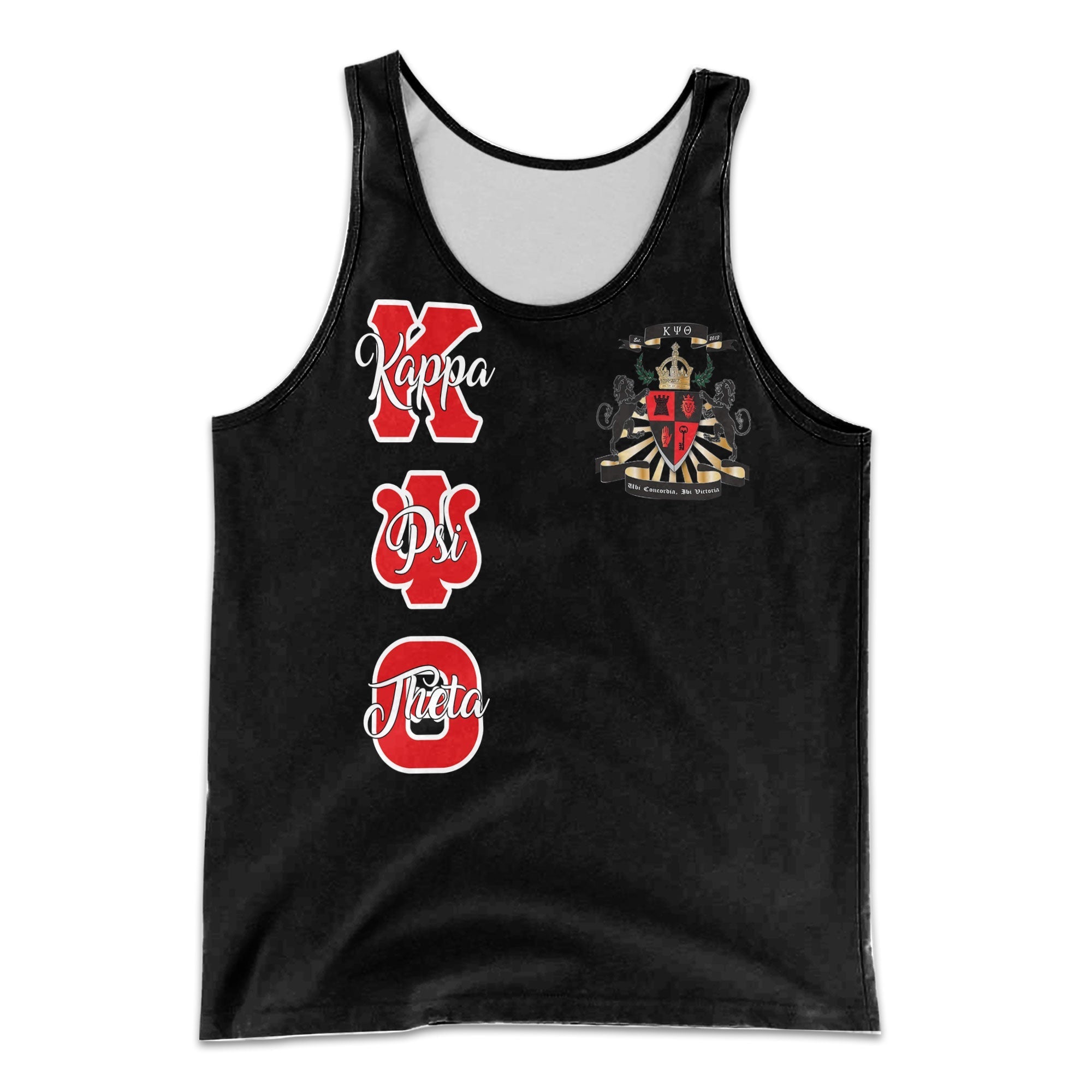 Fraternity Tank Top - Personalized Kappa Psi Theta Men Tank Top Original Lion Claws Style