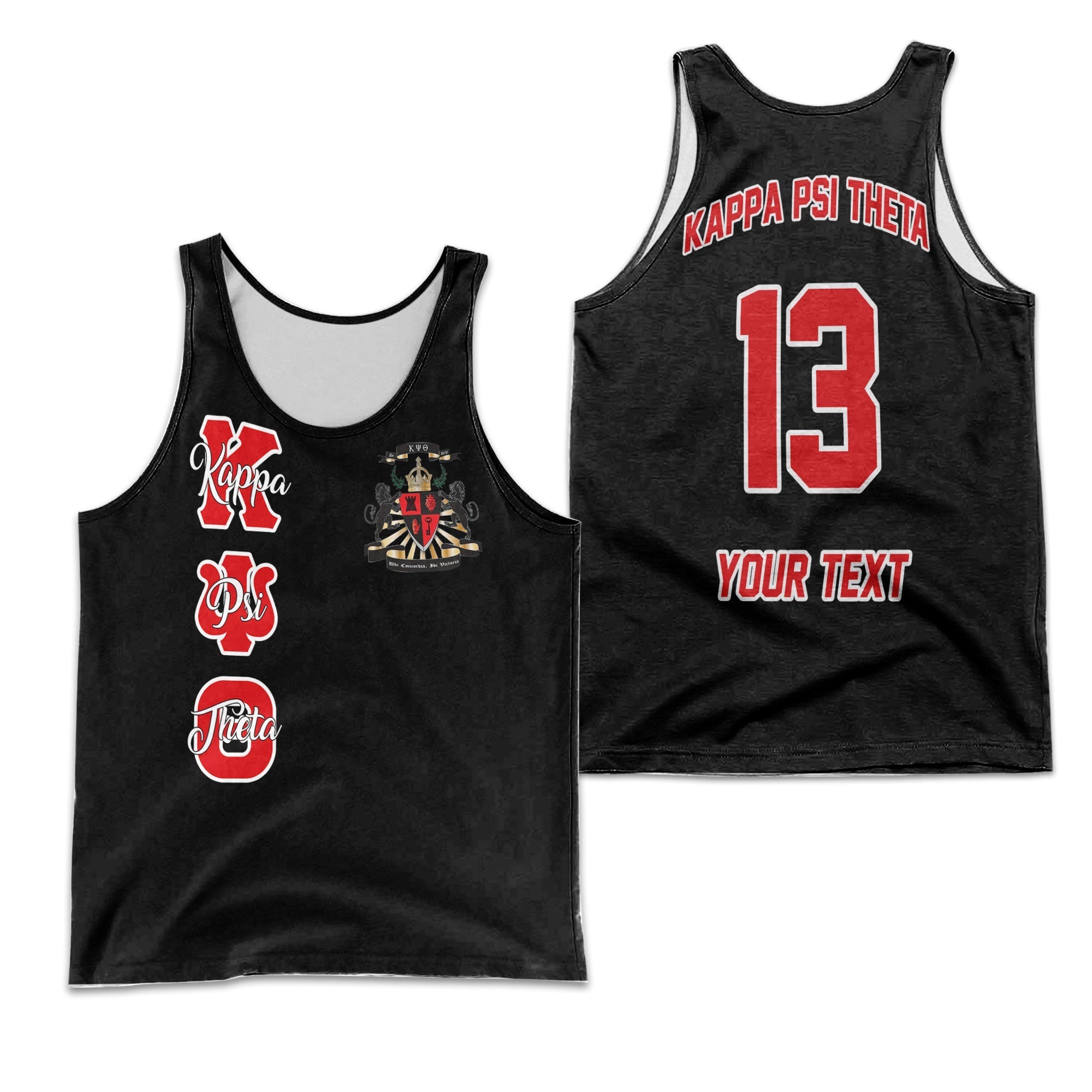 Fraternity Tank Top - Personalized Kappa Psi Theta Men Tank Top Original Dark Style