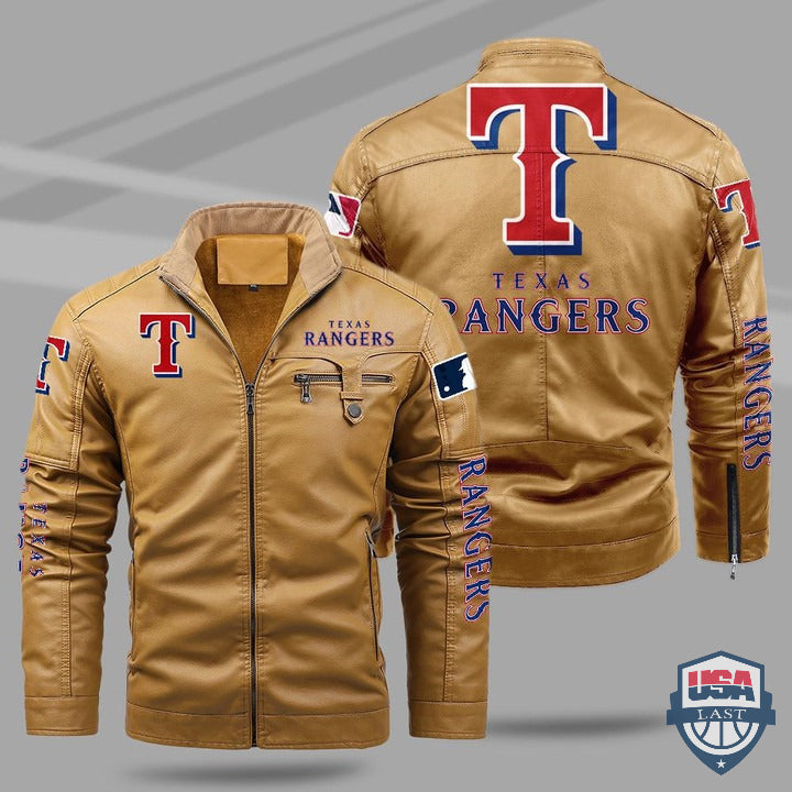 Texas Rangers Fleece Leather Jacket - HVsun