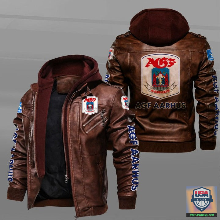 AGF Aarhus Fodbold Leather Jacket - HVsun
