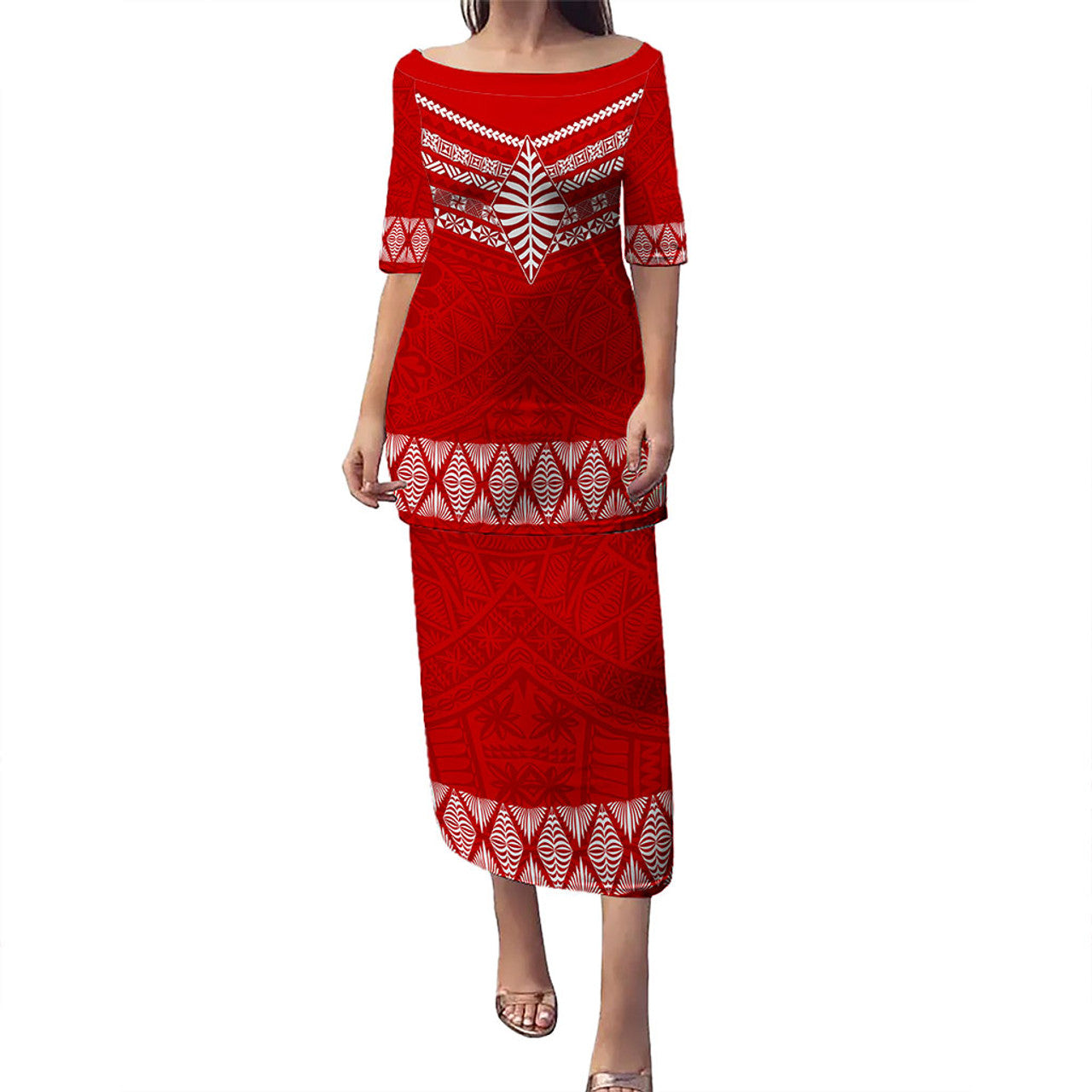 Tonga Puletasi Kupesi Ngatu Pattern