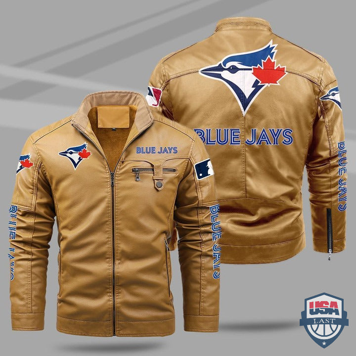 Toronto Blue Jays Fleece Leather Jacket - HVsun