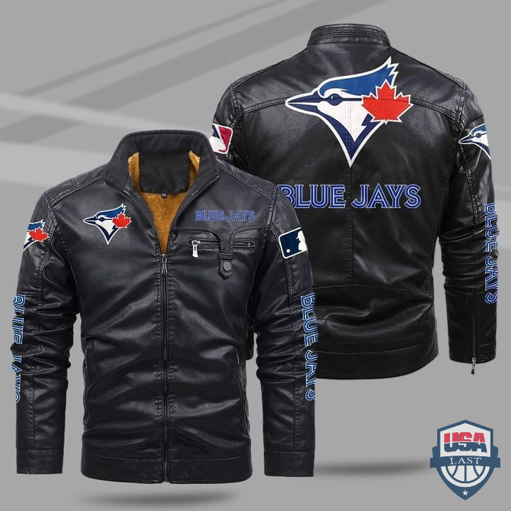 Toronto Blue Jays Fleece Leather Jacket - HVsun
