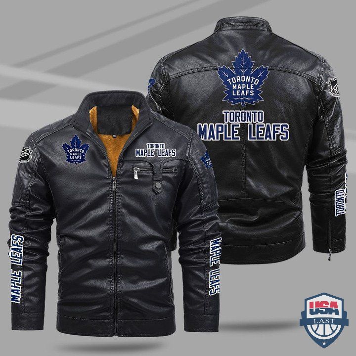 Toronto Maple Leafs Fleece Leather Jacket - HVsun