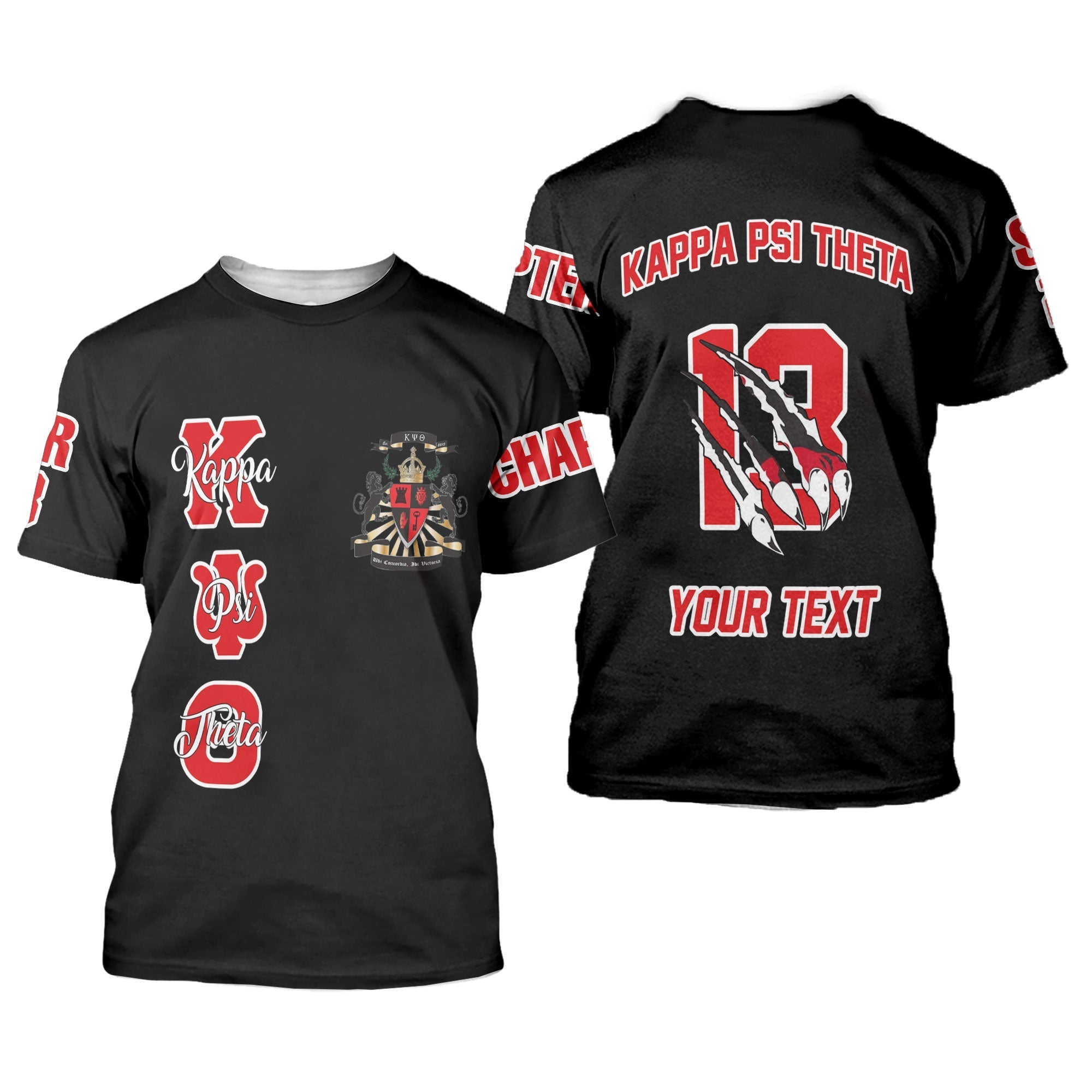 Fraternity T Shirt - Personalized Kappa Psi Theta T Shirt Original Lion Claws Style