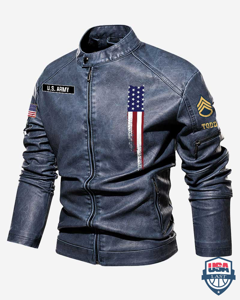 US Army 3rd Infantry Infantry Divison Rock Of The Marne Personalized Leather Jacket - HVSun
