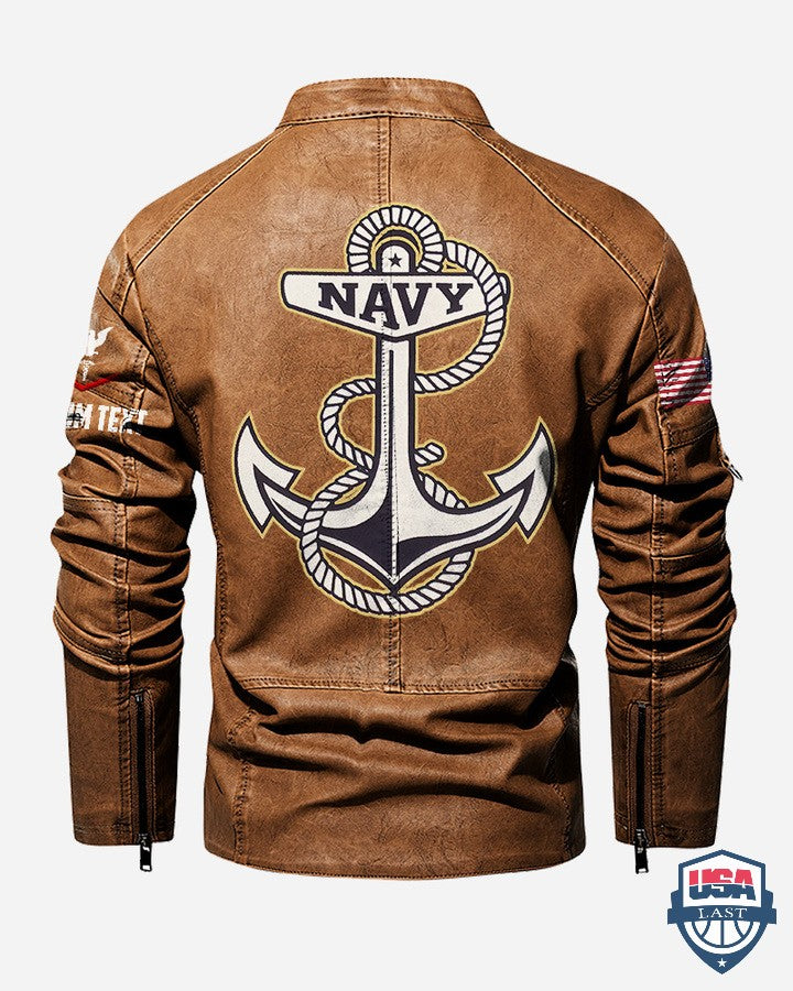 US Navy Veteran Personalized Motor Jacket - HVSun