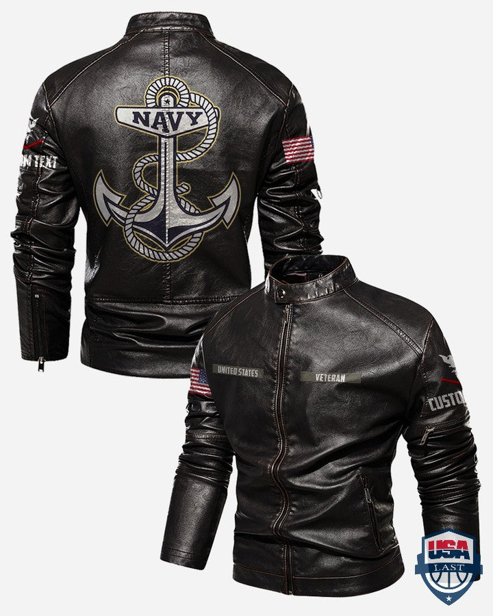 US Navy Veteran Personalized Motor Jacket - HVSun