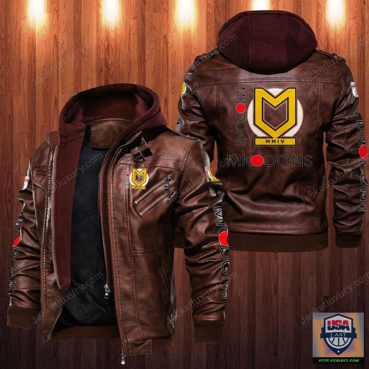 Milton Keynes Dons F.C Leather Jacket - HVsun