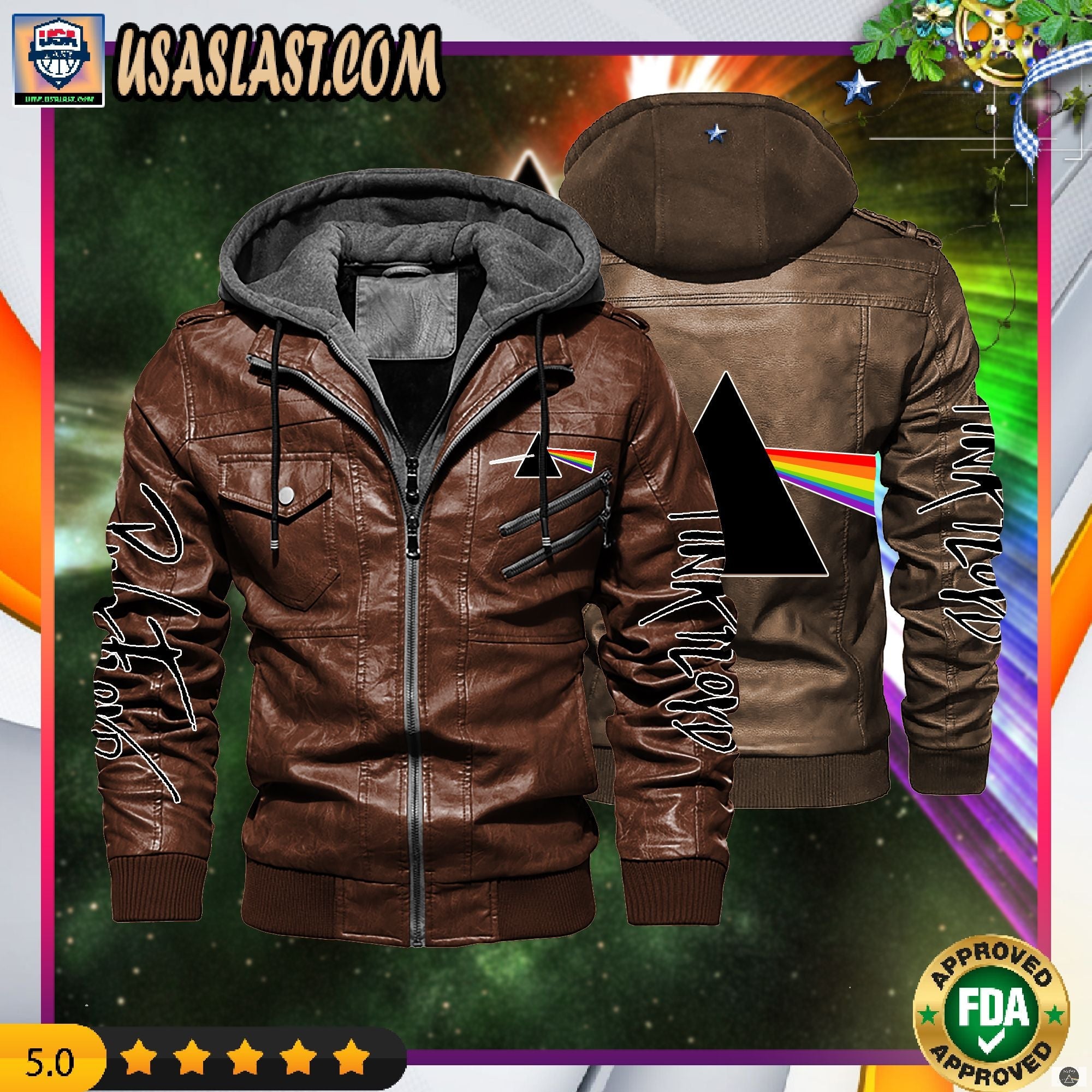 Pink Floyd 2D Leather Jacket - HVsun