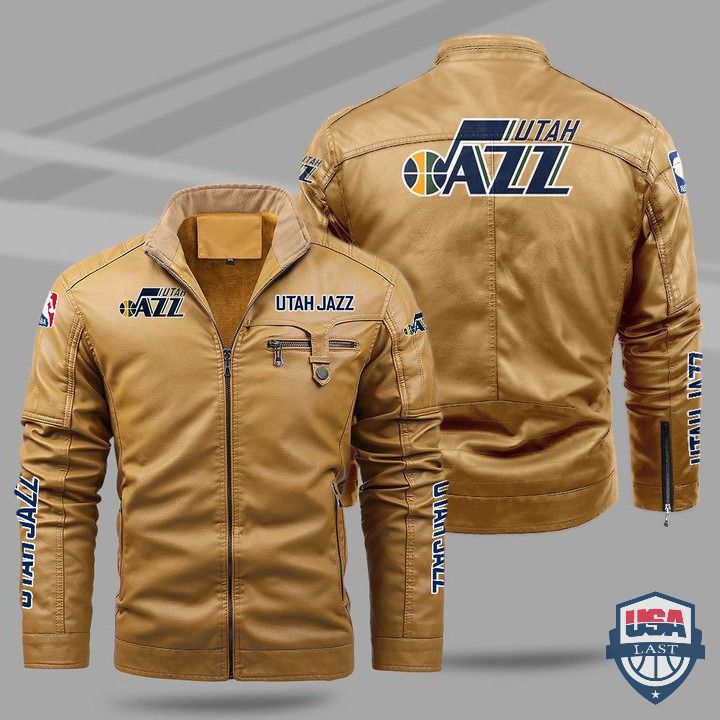 Utah Jazz Fleece Leather Jacket - HVsun