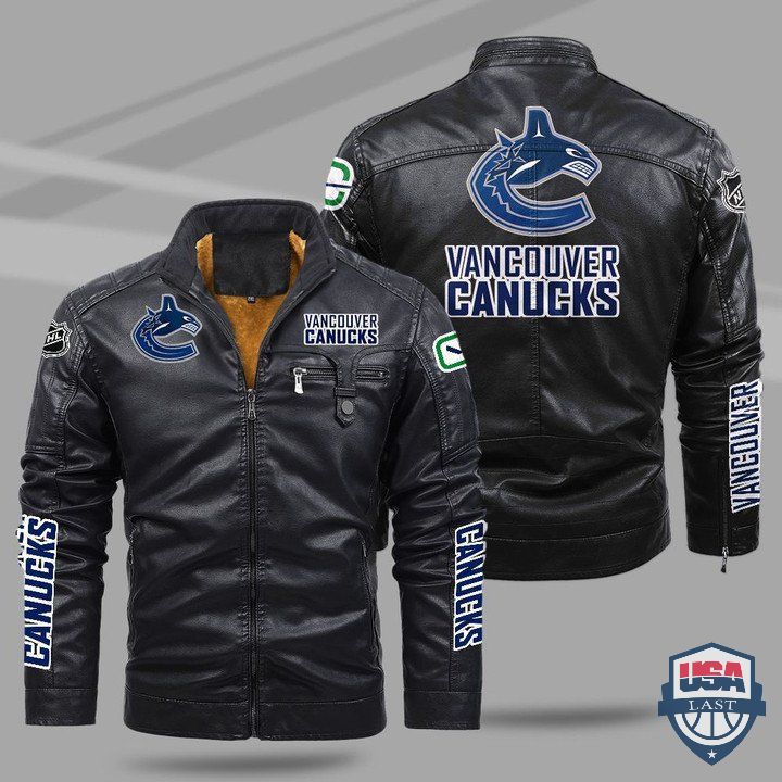 Vancouver Canucks Fleece Leather Jacket - HVsun