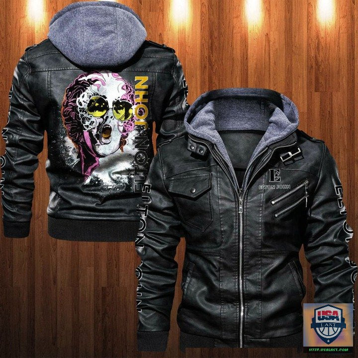 Elton John Paint Leather Jacket - HVsun