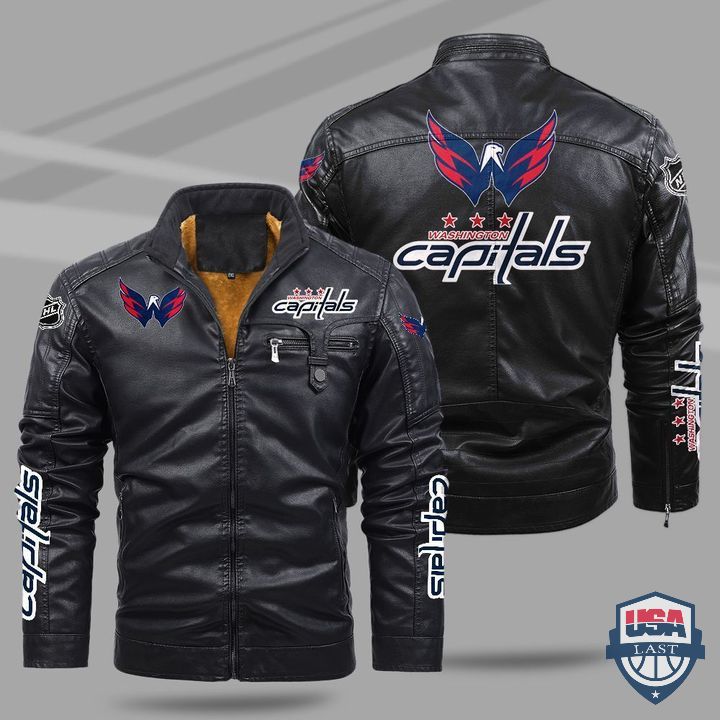 Washington Capitals Fleece Leather Jacket - HVsun