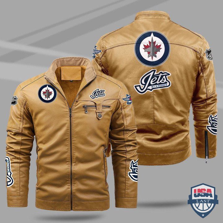 Winnipeg Jets Fleece Leather Jacket - HVsun