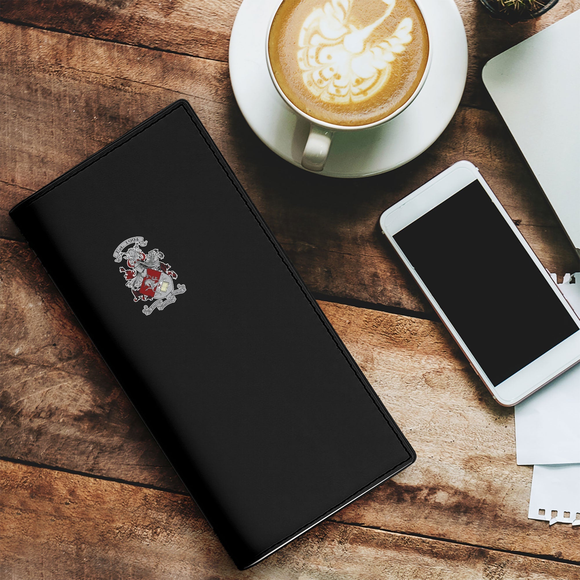 Fraternity Leather Wallet - Nu Alpha Phi Leather Wallet Original Dark Style