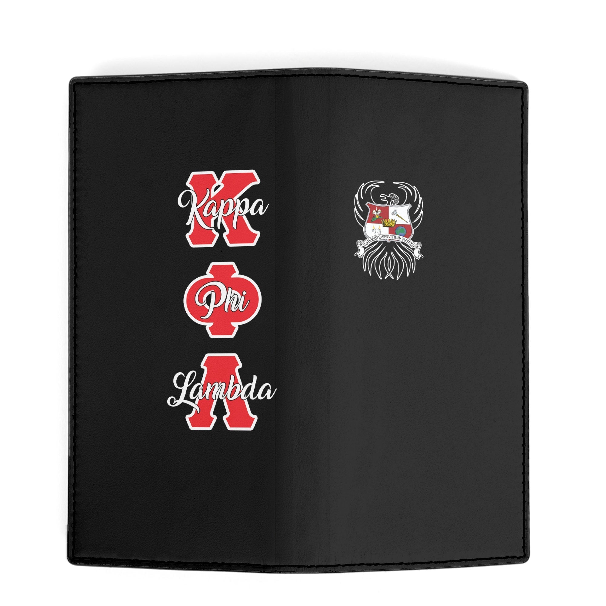 Sorority Leather Wallet - Kappa Phi Lambda Leather Wallet Original Dark Style