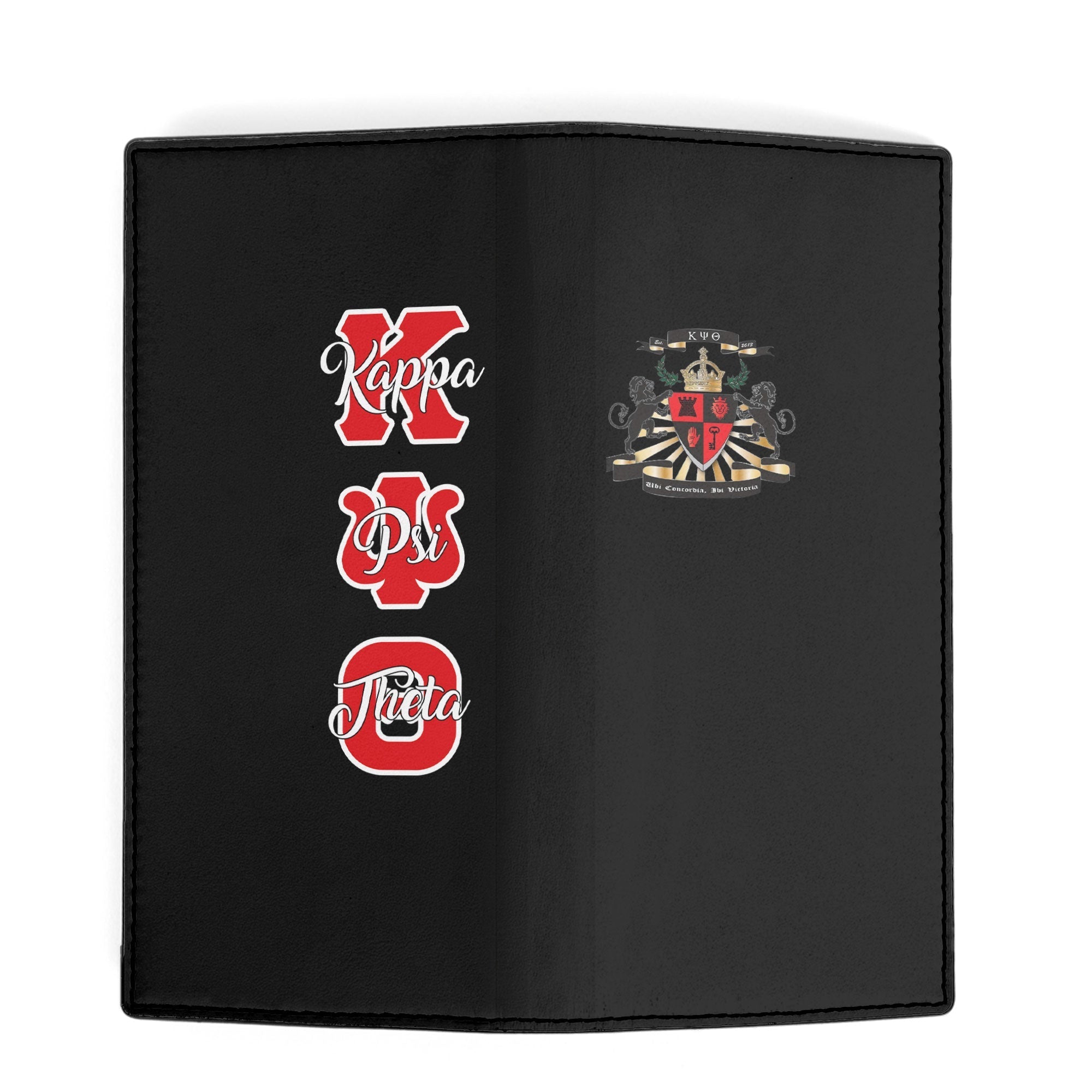 Fraternity Leather Wallet - Kappa Psi Theta Leather Wallet Original Dark Style