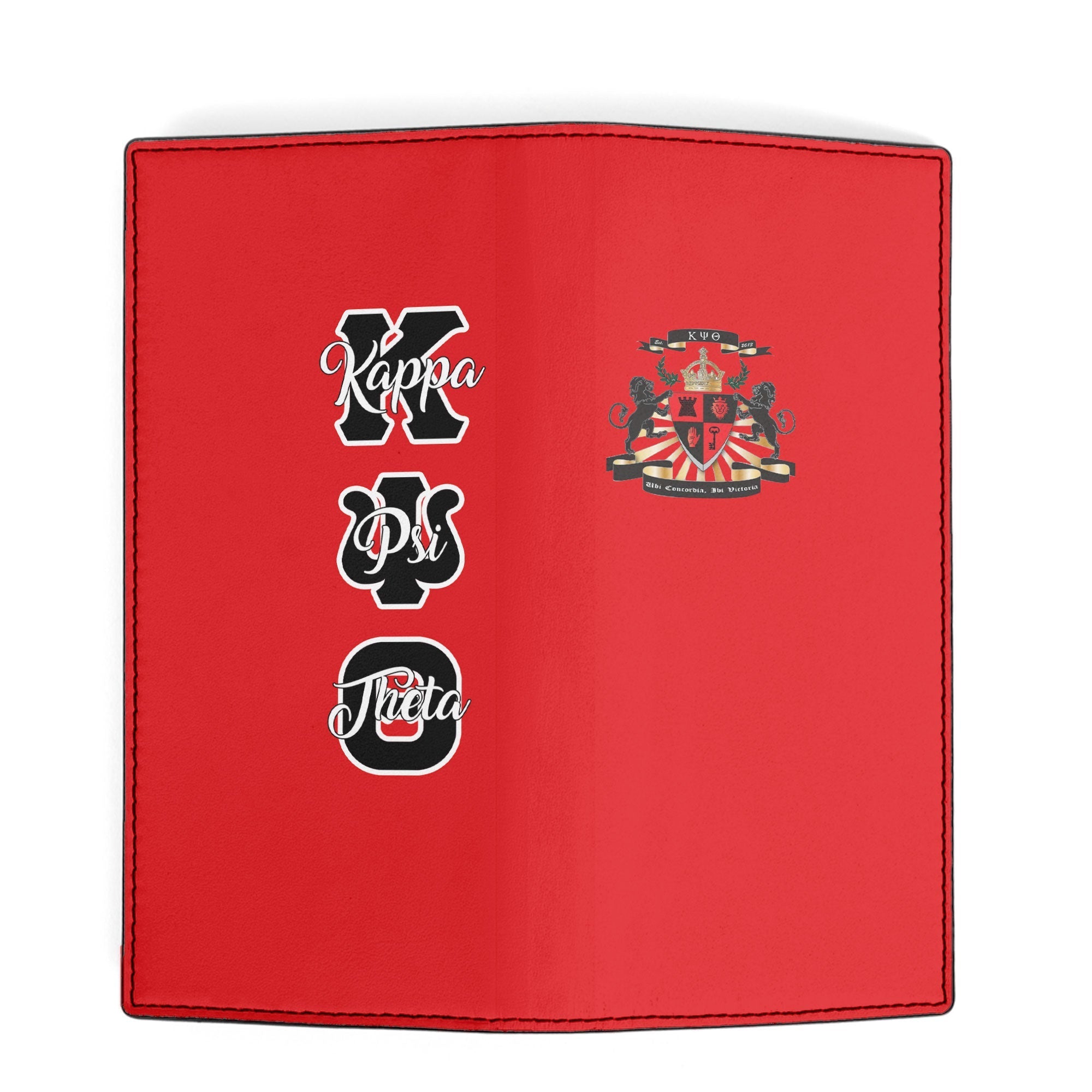 Fraternity Leather Wallet - Kappa Psi Theta Leather Wallet Original Red Style