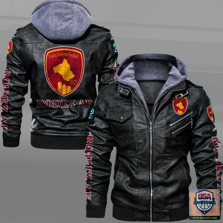 Rodez Aveyron Football Leather Jacket - HVsun