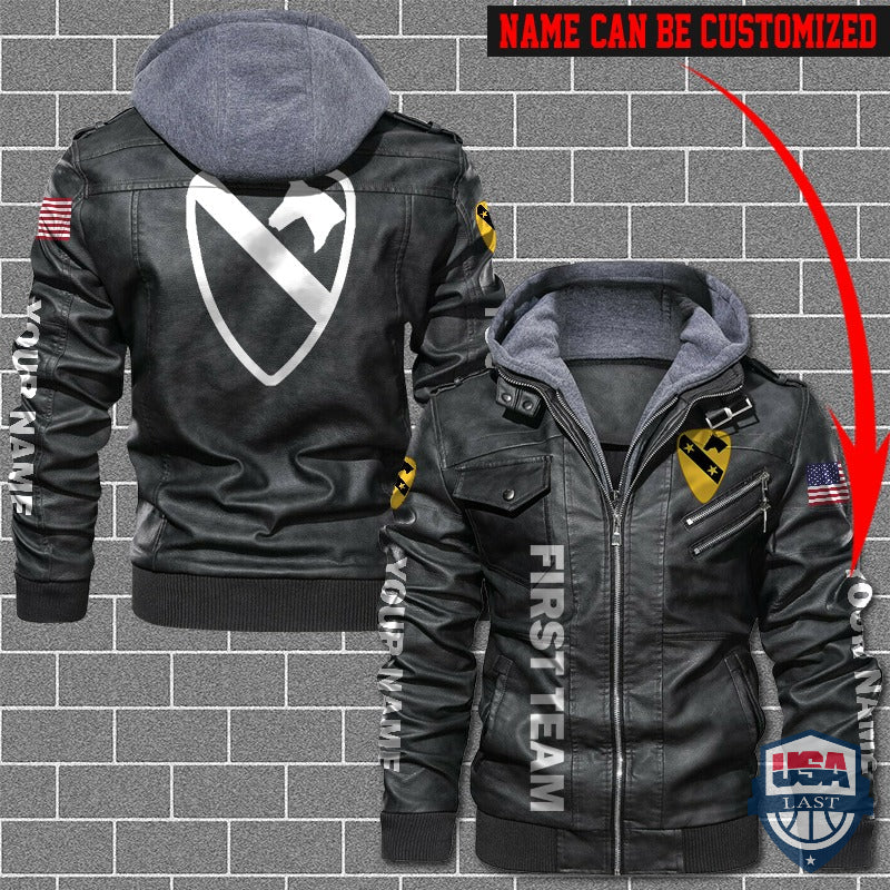 1st Cavalry Division Custom Name Leather Jacket - HVsun