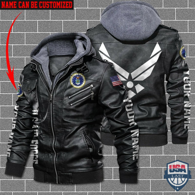 United States Air Force Custom Name Leather Jacket - HVsun