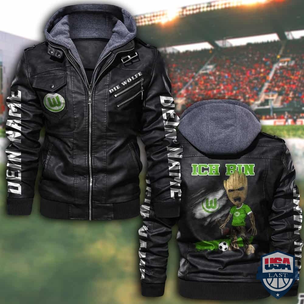 VfL Wolfsburg FC Custom Name Leather Jacket - HVsun