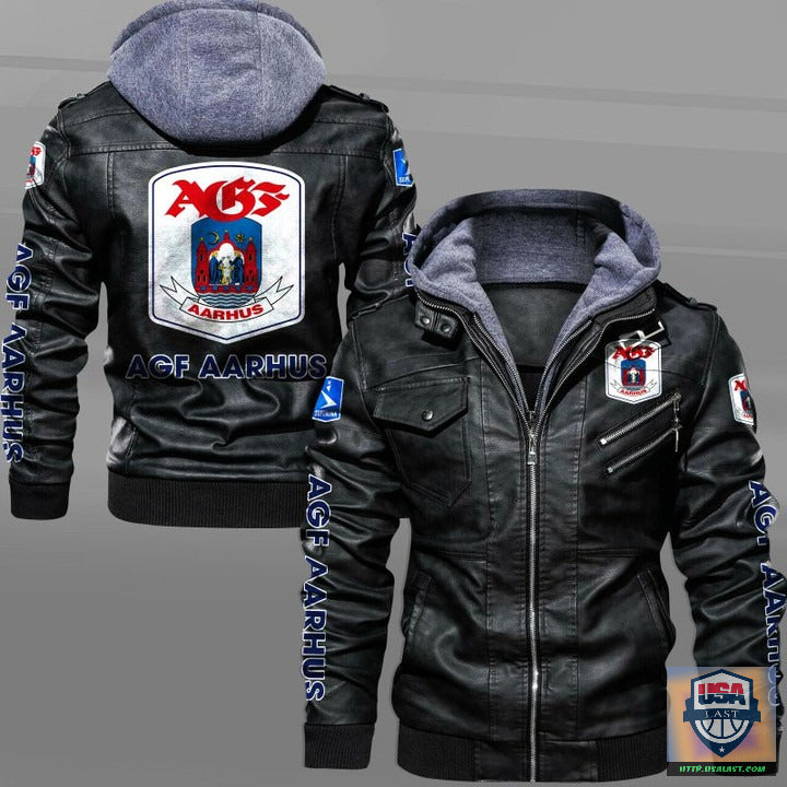 AGF Aarhus Fodbold Leather Jacket - HVsun