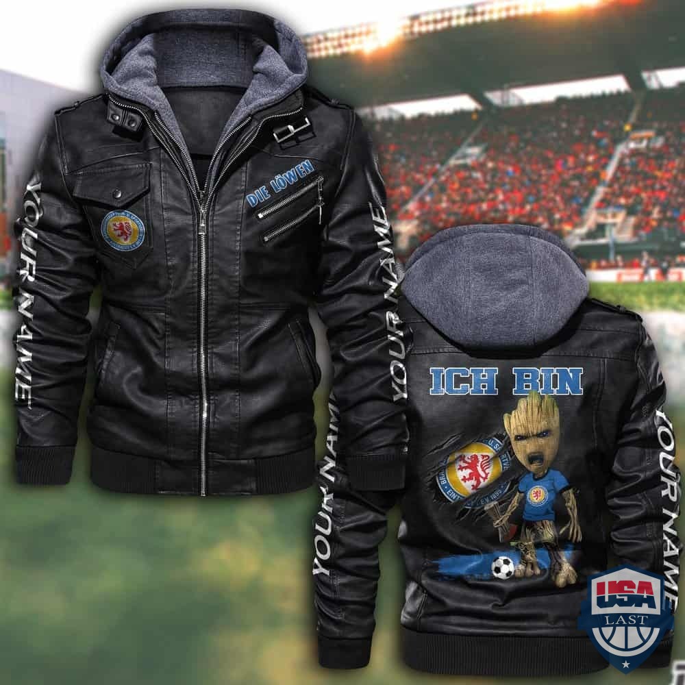 Eintracht Braunschweig FC Custom Name Leather Jacket - HVsun
