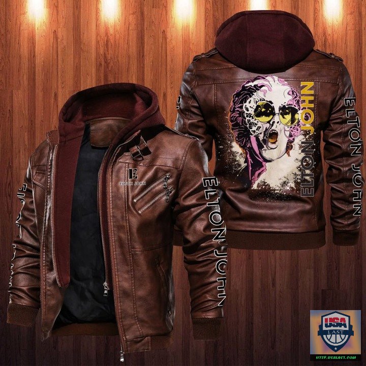 Elton John Paint Leather Jacket - HVsun