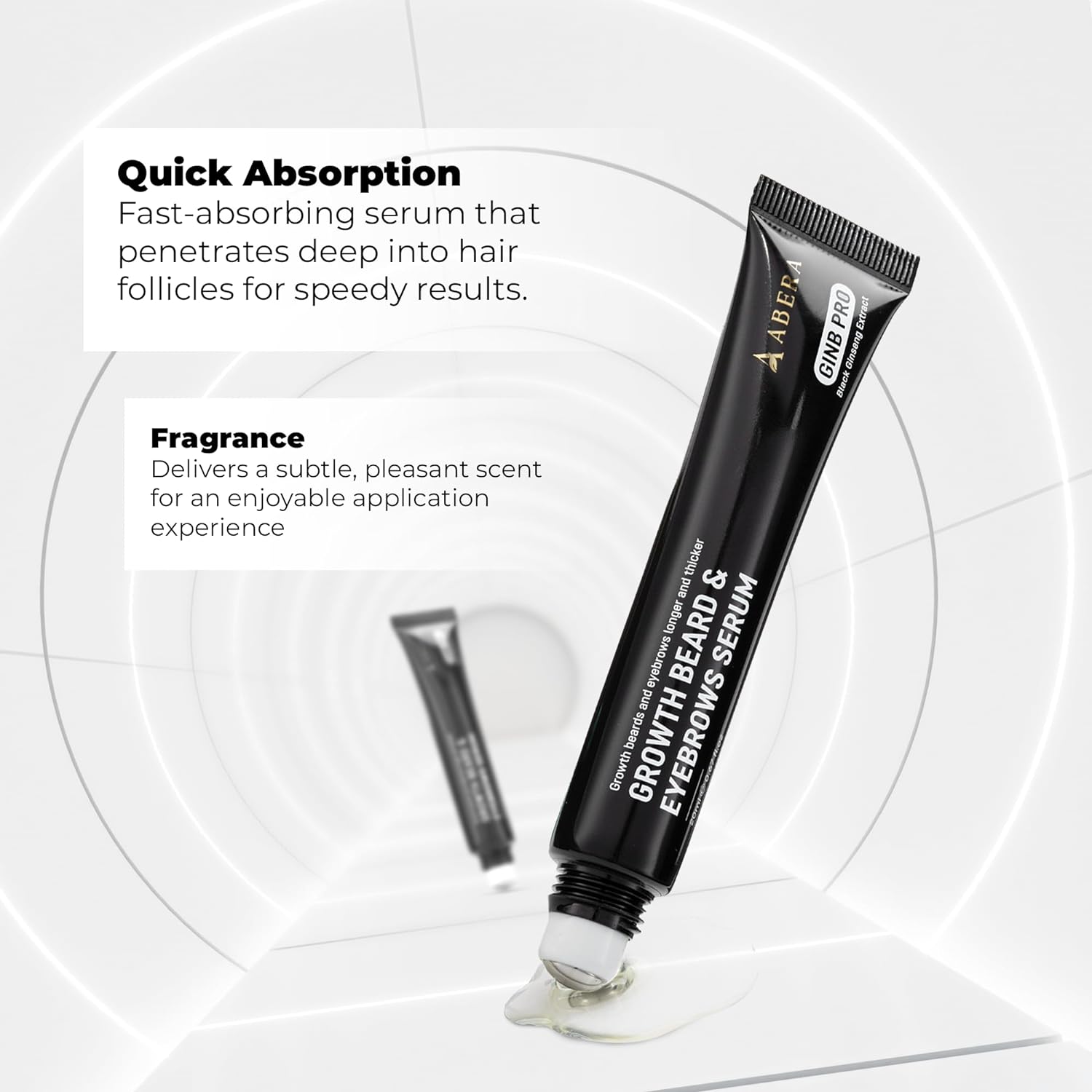 Abera Ginb Advanced Growth Beard & Eyebrows Serum For Men 0.67 fl Oz