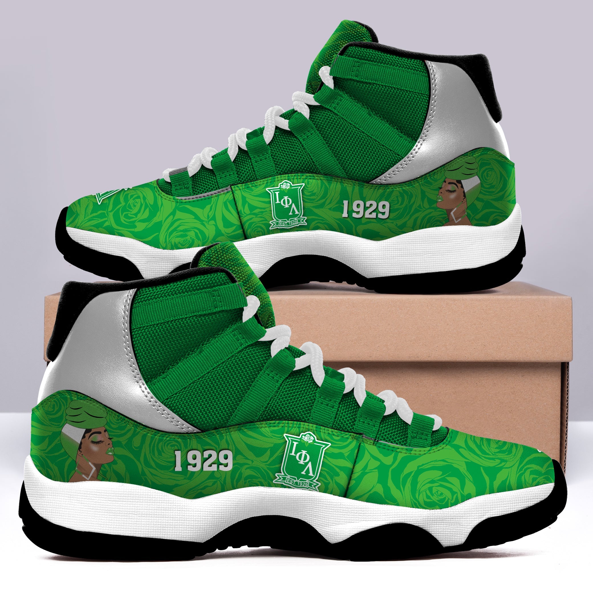 Sorority Footwear - Iota Phi Lambda Sneakers J11 Rose Style