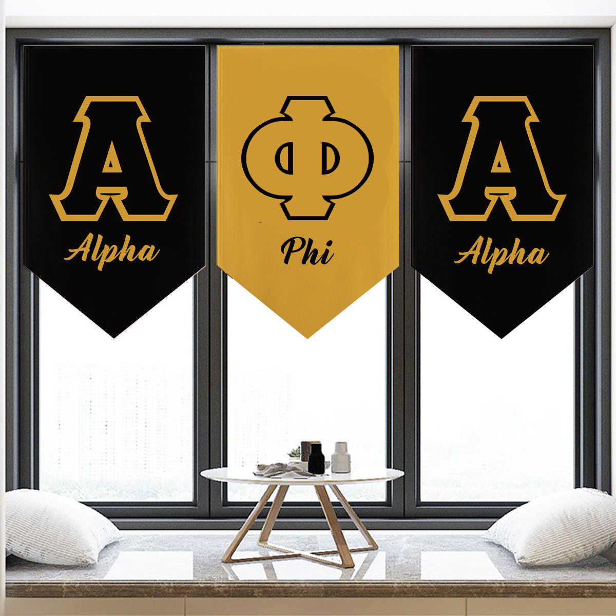 Alpha Phi Alpha Greek Letter Pennant