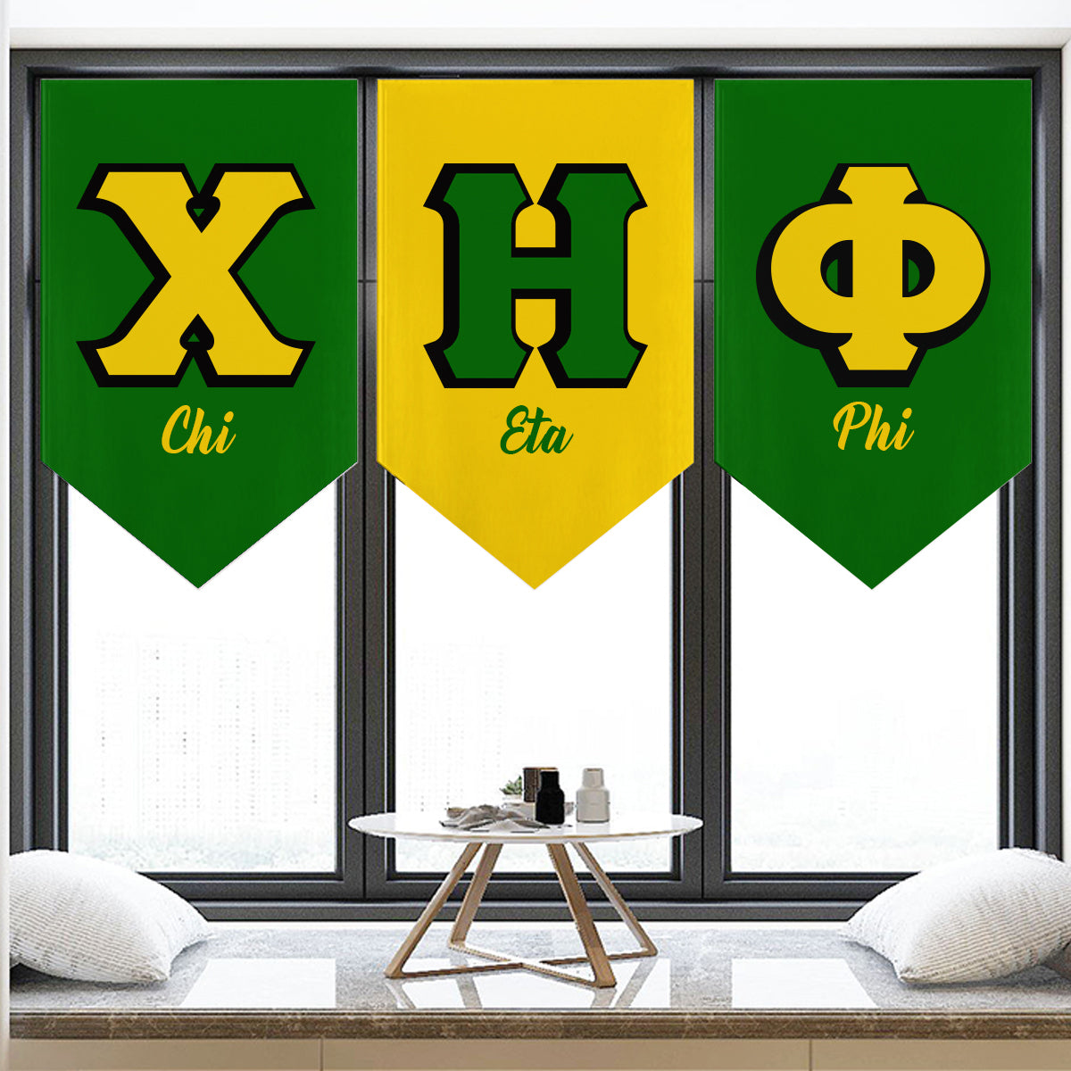 Chi Eta Phi Greek Letter Pennant