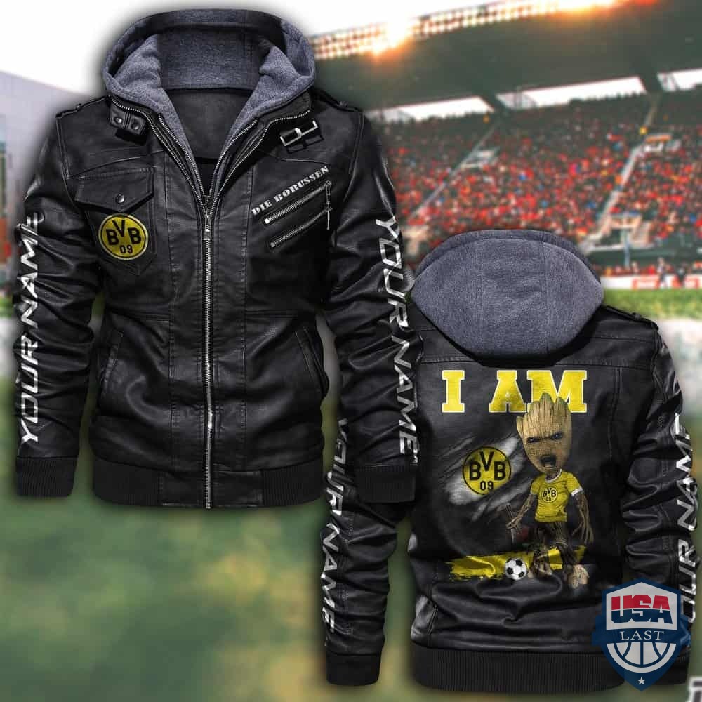 Borussia Dortmund FC Custom Name Leather Jacket - HVsun