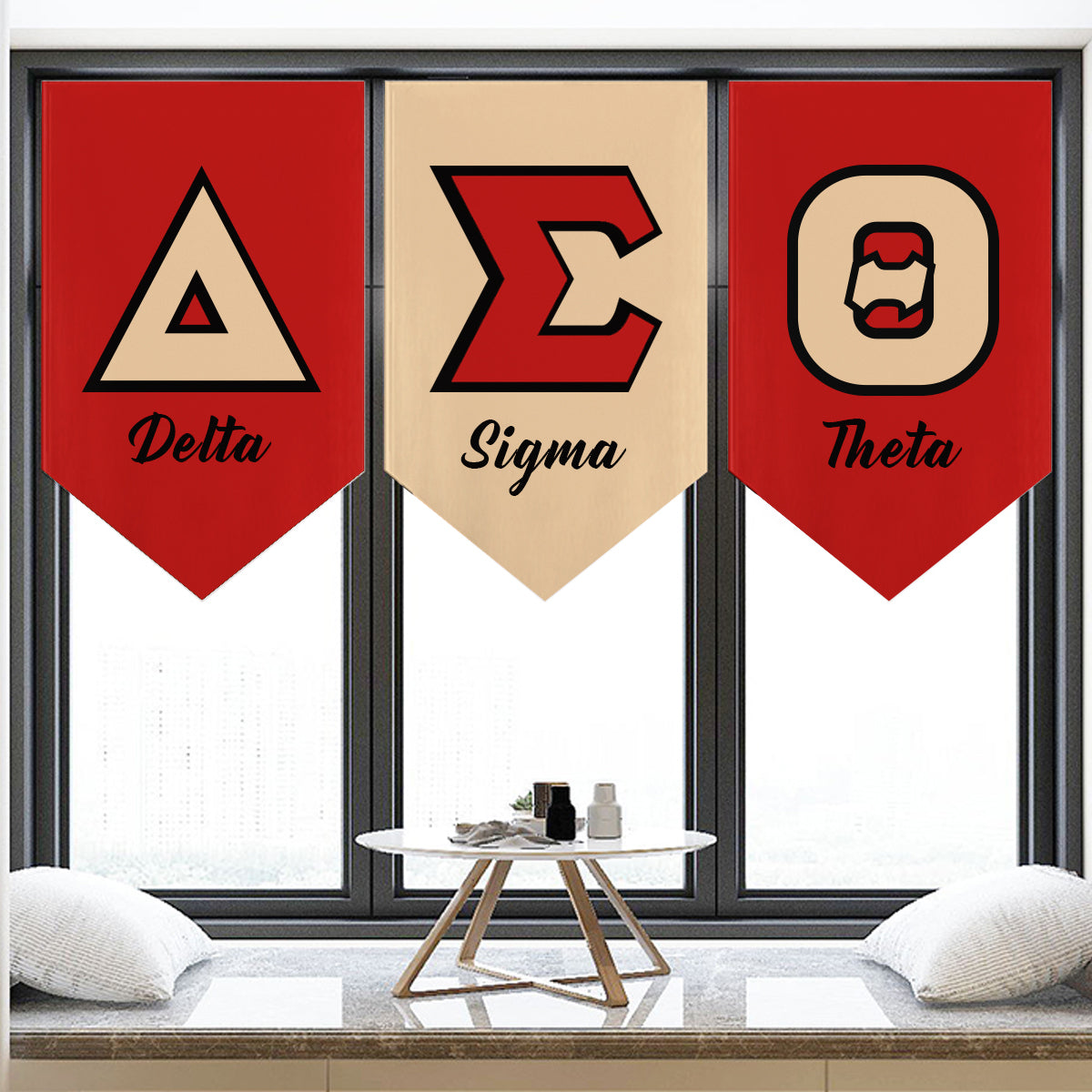 Delta Sigma Theta Greek Letter Pennant