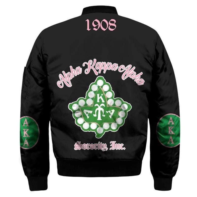 Sorority Jacket - Ivy League AKA Sleeve Zip Bomber Jacket