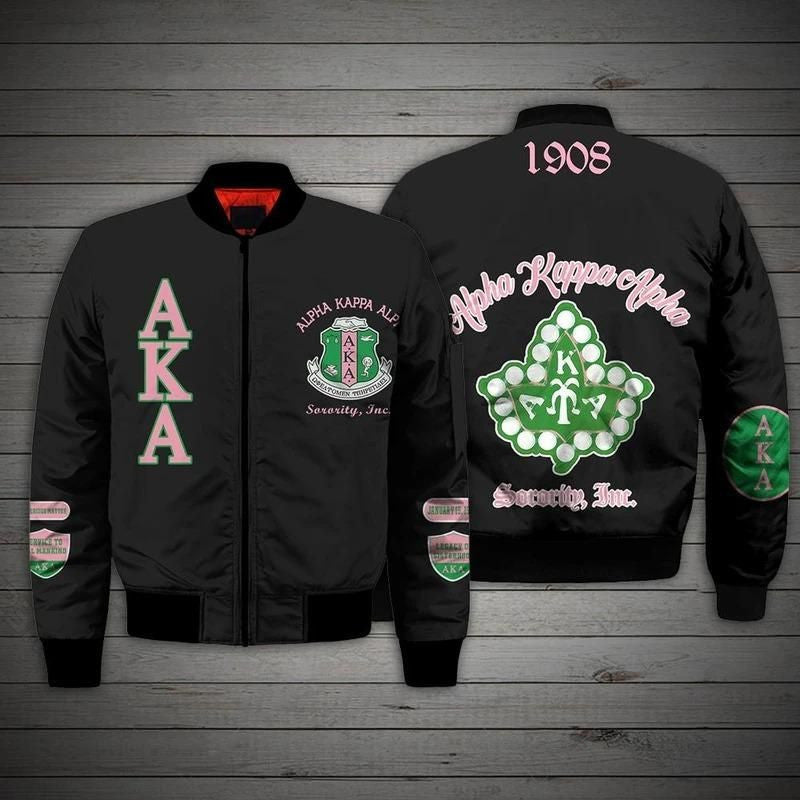 Sorority Jacket - Ivy League AKA Sleeve Zip Bomber Jacket