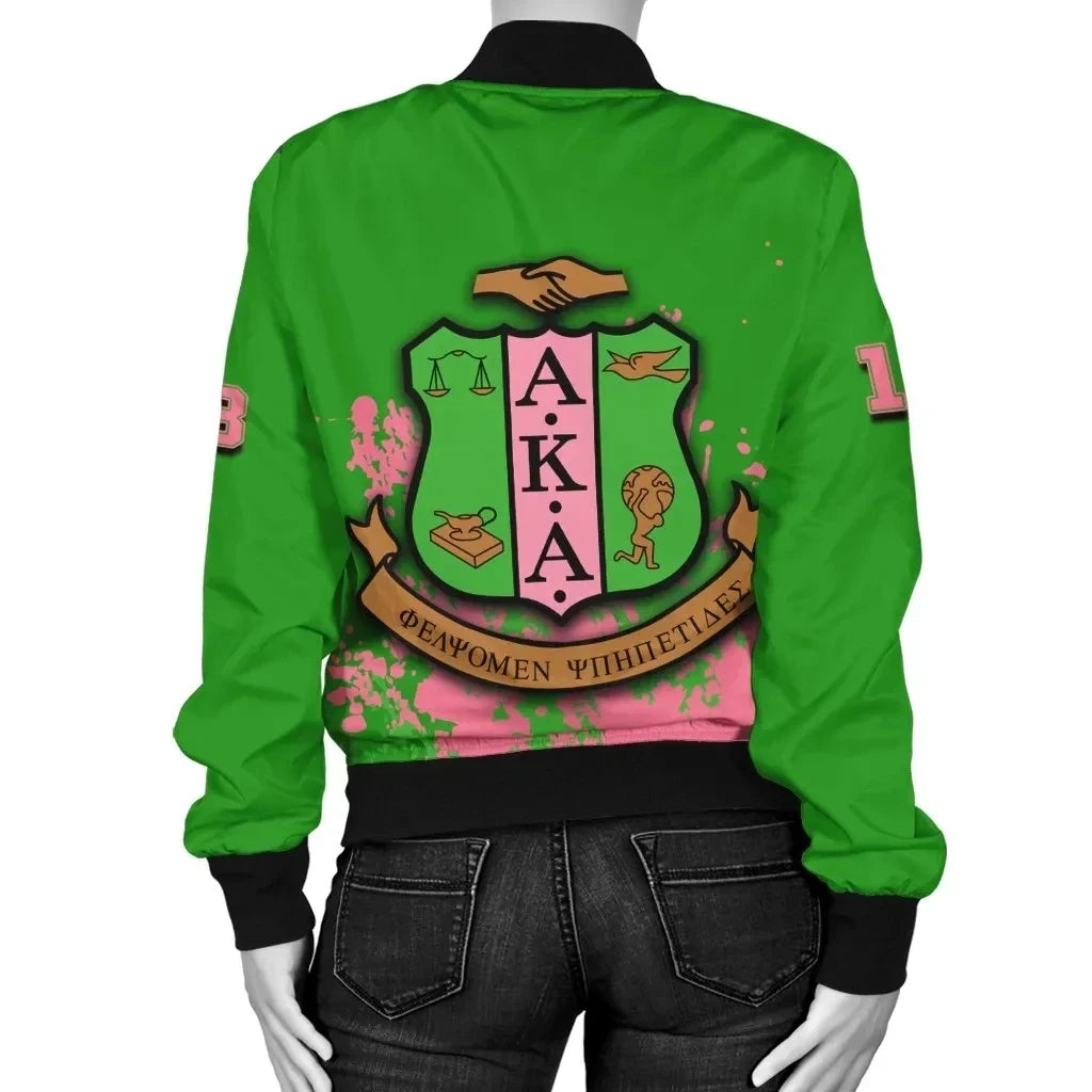 Sorority Jacket - AKA Bomber Jacket - Spaint Style