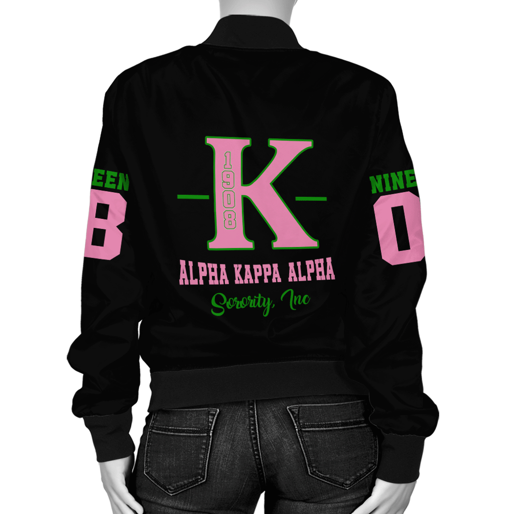 Sorority Jacket - AKA Precious Pearls Bomber Jacket