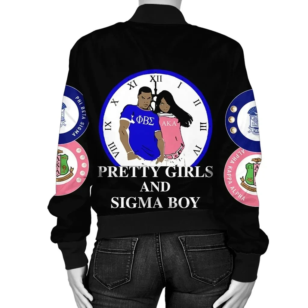 Phi Beta Sigma AKA Black Bomber Jacket