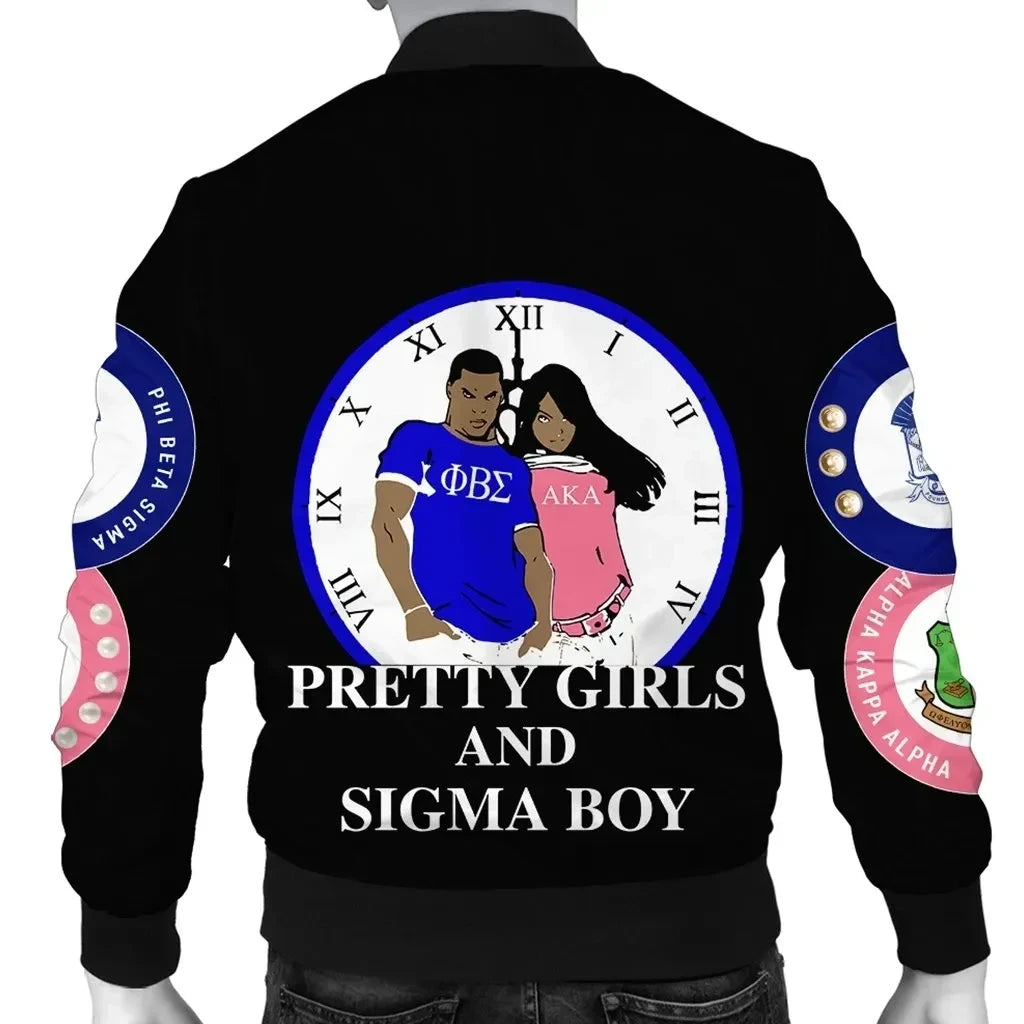 Phi Beta Sigma AKA Black Bomber Jacket
