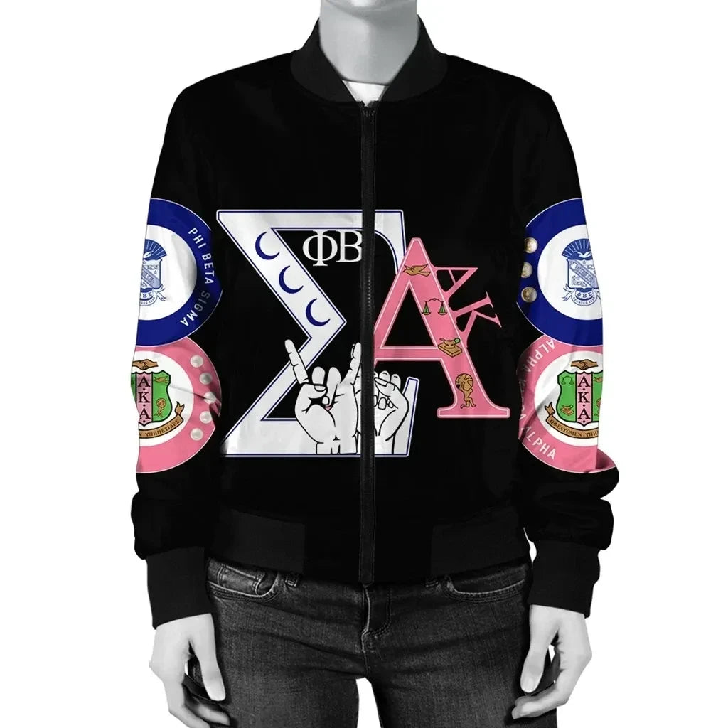 Phi Beta Sigma AKA Black Bomber Jacket