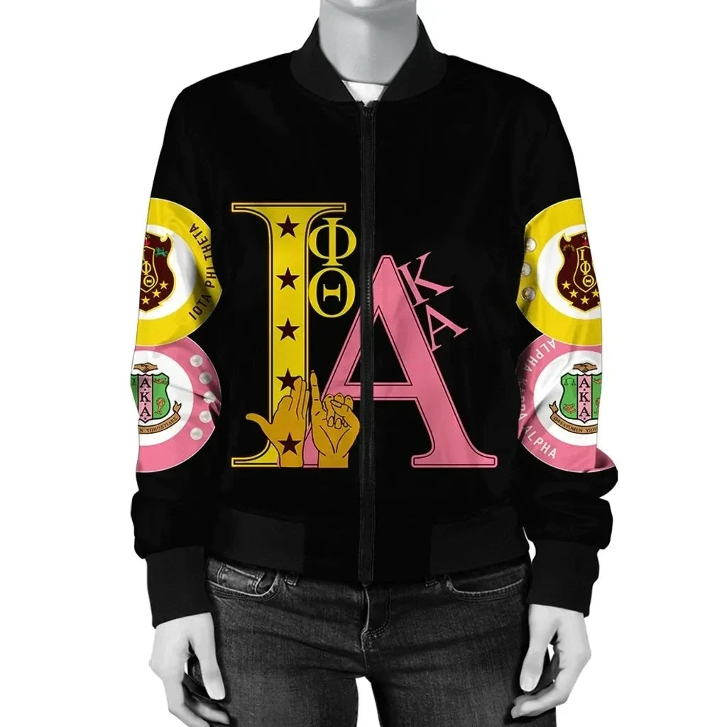 Iota Phi Theta AKA Black Bomber Jacket