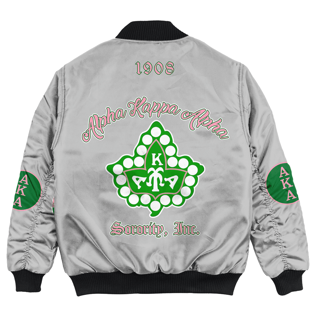 Sorority Jacket - AKA Ivy Leaf Silver
