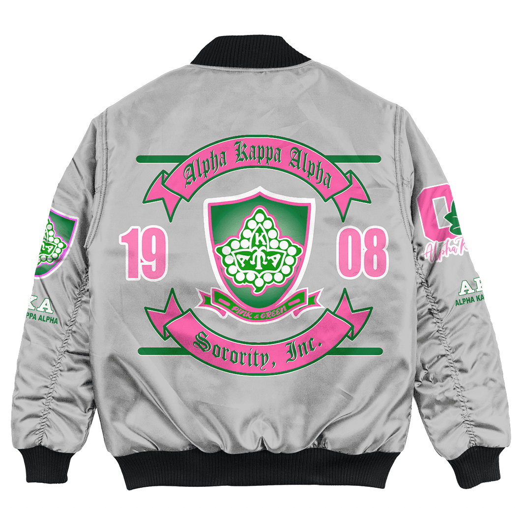 Sorority Jacket - AKA Ivy Leaf 1908 Silver
