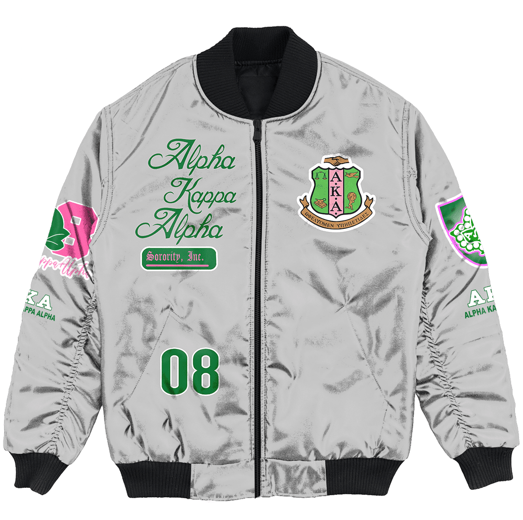 Sorority Jacket - AKA Ivy Leaf 1908 Silver