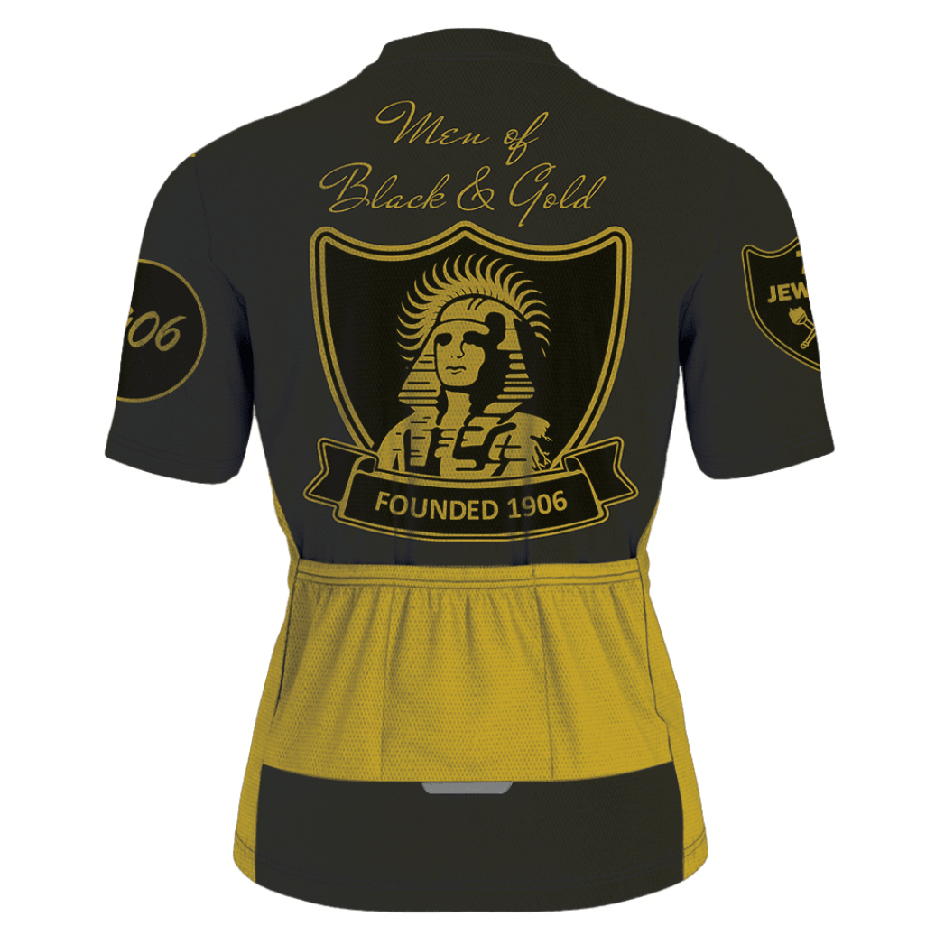 Fraternity Jersey - Alpha Phi Alpha Men Cycling Jersey Black And Gold