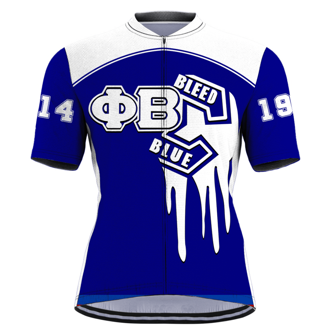 Fraternity Jersey - Phi Beta Sigma Men Cycling Jersey Bleed Blue